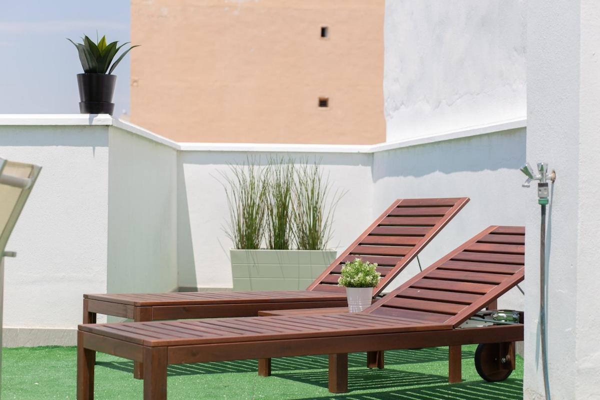 C56 - Studio With Amazing Terrace In The Centre Málaga Dış mekan fotoğraf